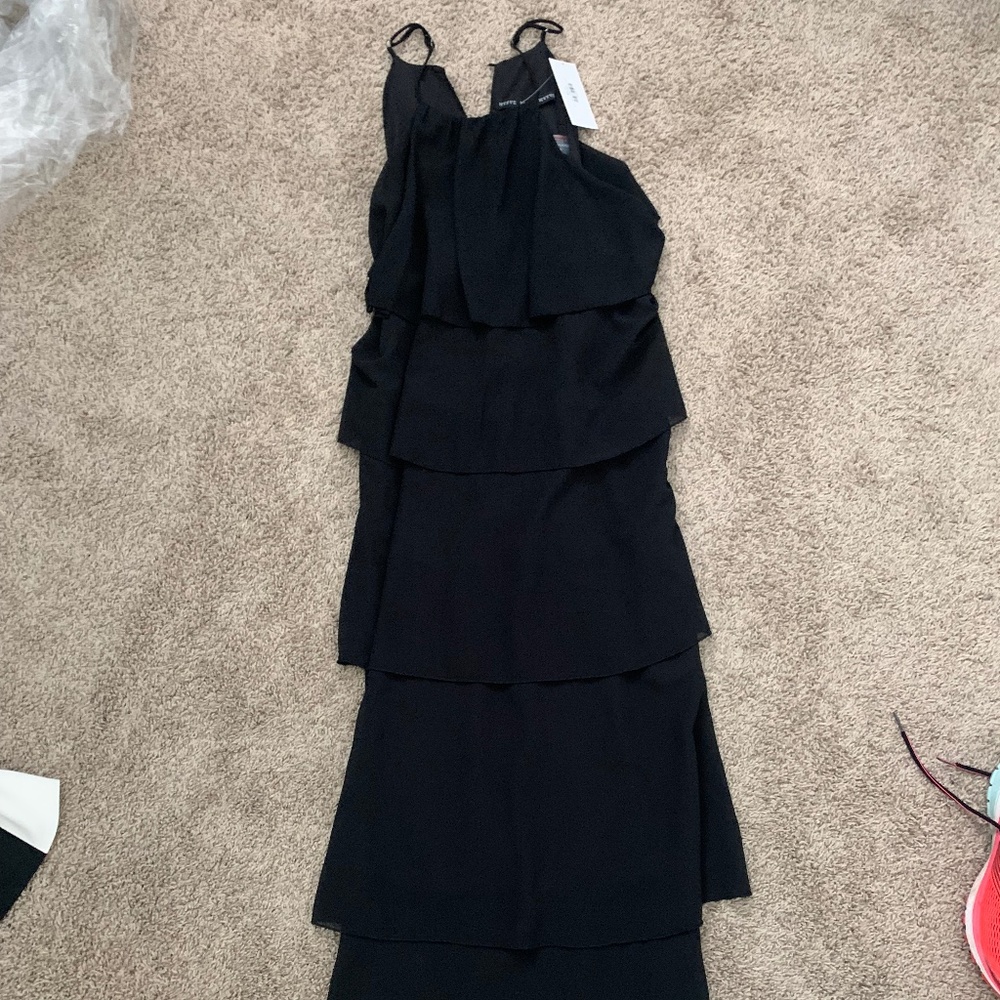 Hyfve black tiered maxi dress